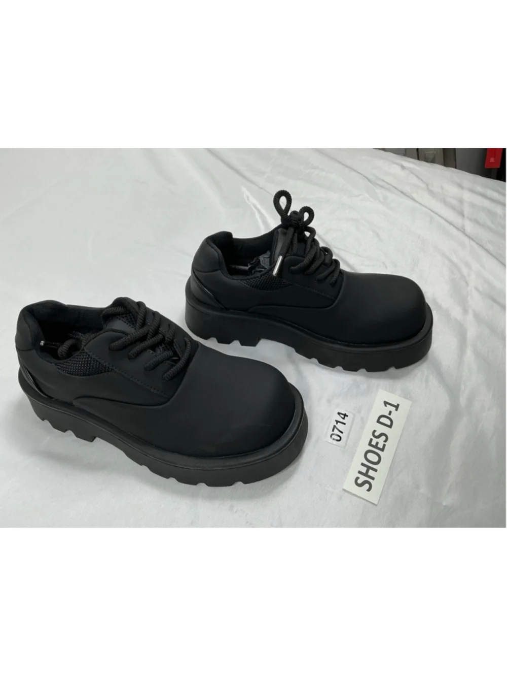 Men’s New Fashion Platform Chunky Lace Up Oxfords Black Size 255 US 8